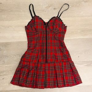 Red Plaid School Girl Costume